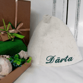 Personalised Sauna Hat with Name Embroidery